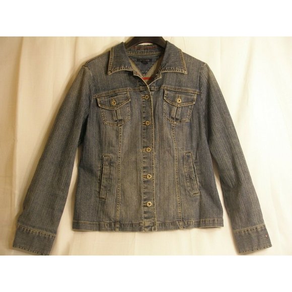 Tommy Hilfiger Jackets & Blazers - TOMMY HILFIGER Button Down Long Sleeve Blue Denim Jean Jacket Women's Size XL